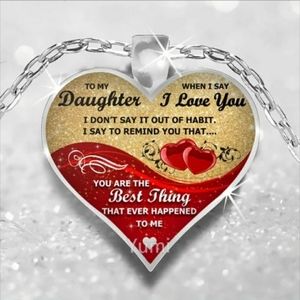 New Heart Daughter Pendant with Free Chain!